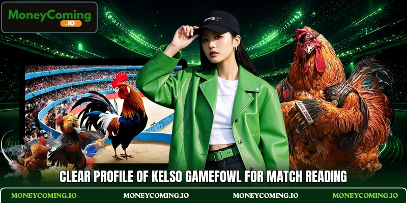 Clear profile of Kelso Gamefowl for match reading