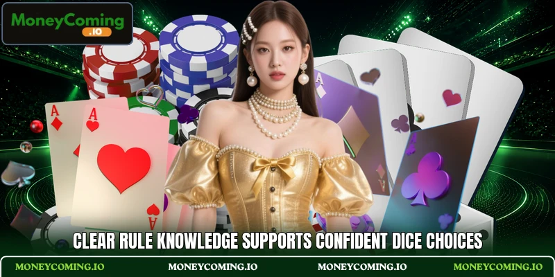 Clear rule knowledge supports confident dice choices