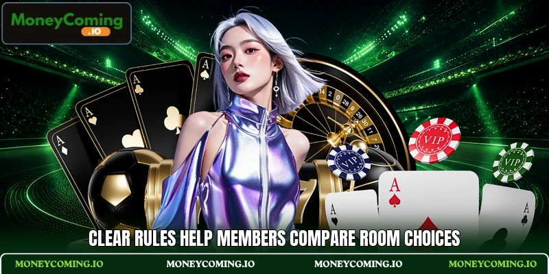 Clear rules help members compare room choices