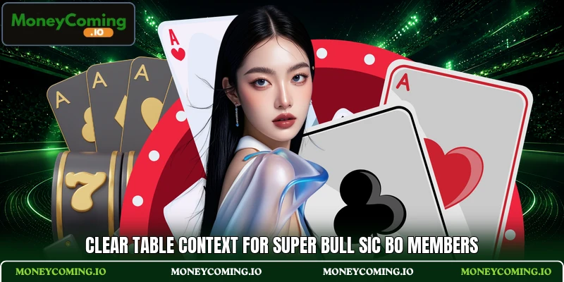 Clear table context for Super Bull Sic Bo members