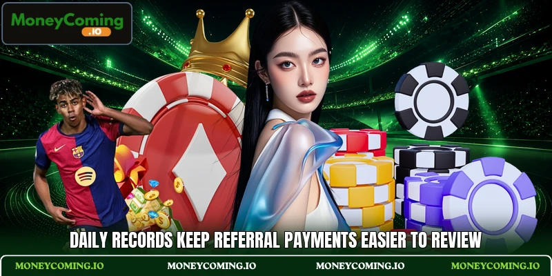 Daily records keep referral payments easier to review