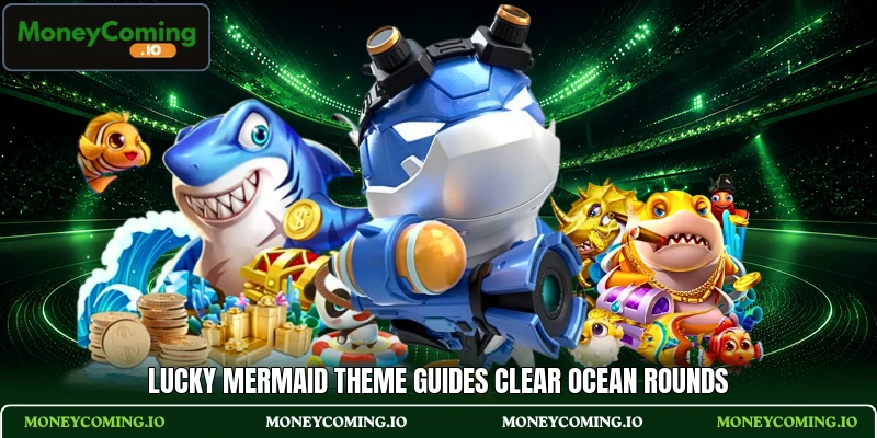 Lucky Mermaid theme guides clear ocean rounds Lucky Mermaid theme guides clear ocean rounds