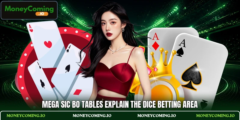 Mega Sic Bo tables explain the dice betting area