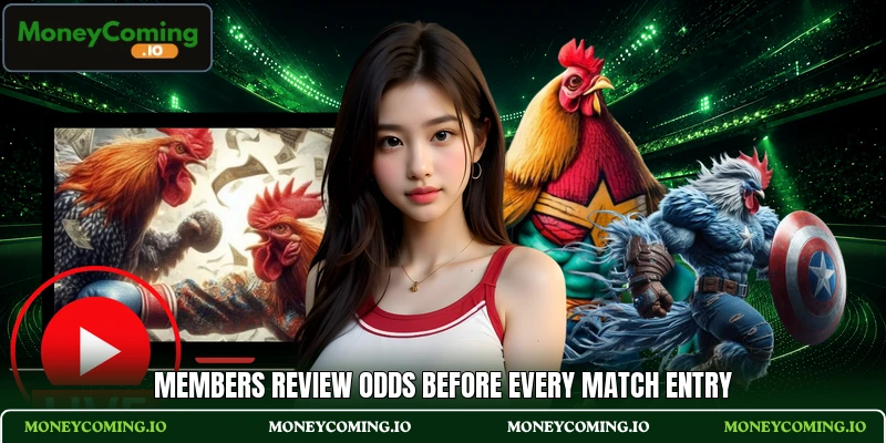 Members review odds before every match entry