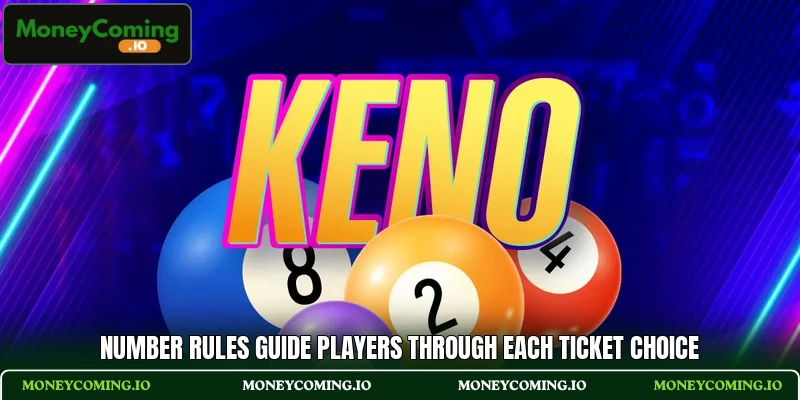 Number rules guide players through each ticket choice