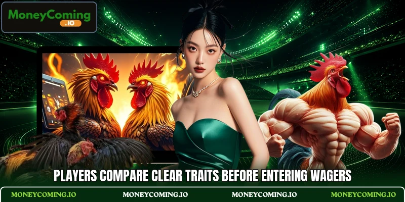 Players compare clear traits before entering wagers