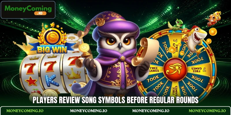 Players review song symbols before regular rounds