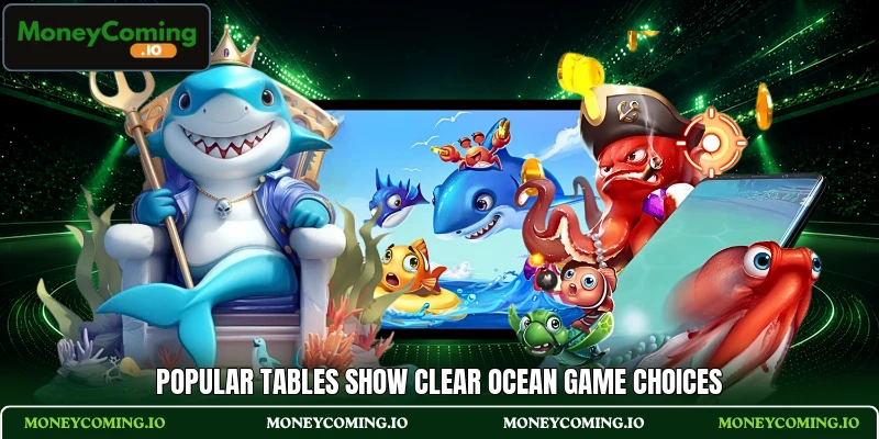 Popular tables show clear ocean game choices