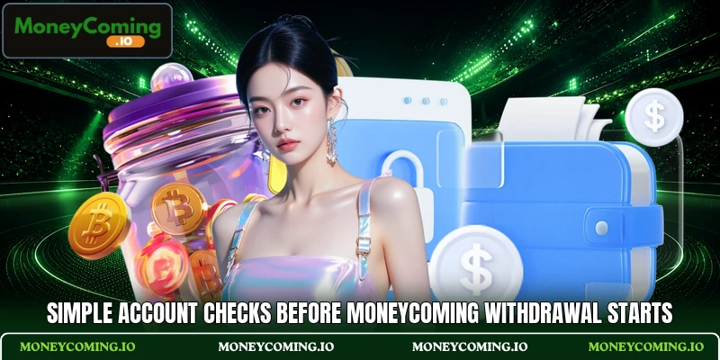 Simple account checks before MoneyComing withdrawal starts Simple account checks before MoneyComing withdrawal starts